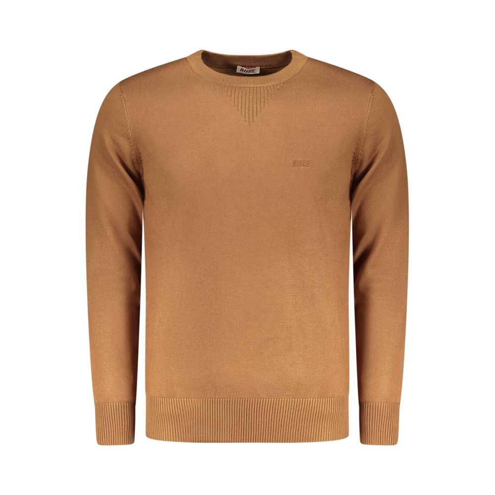 Marrone Viscosa Men Sweater - ventzia