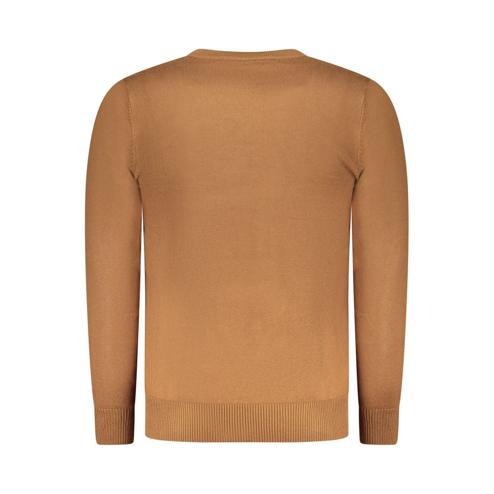 Marrone Viscosa Men Sweater - ventzia