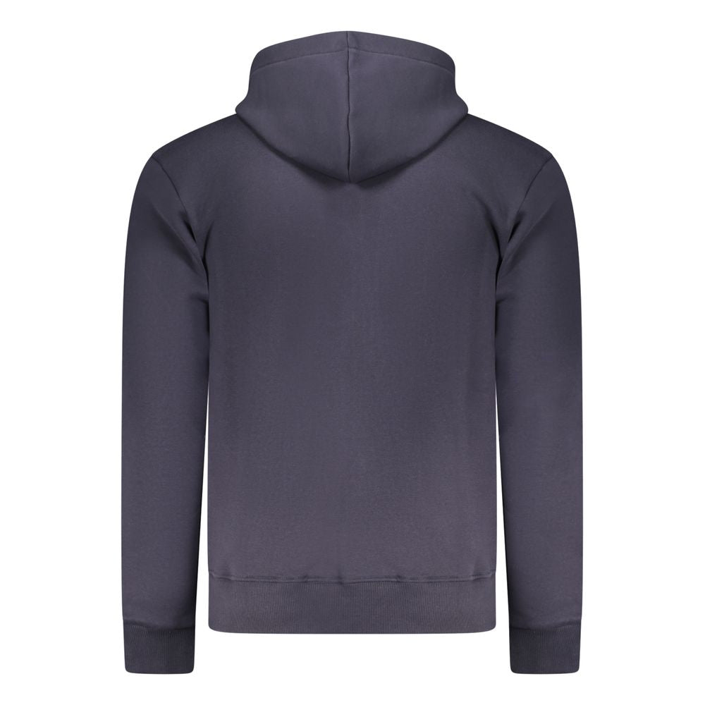 Blue Cotton Men's Hooded Sweatshirt - ventzia