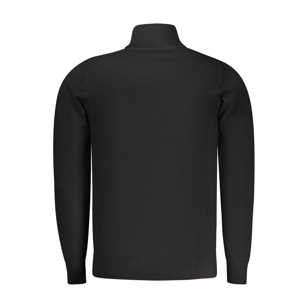 Nero Viscosa Men Sweater - ventzia