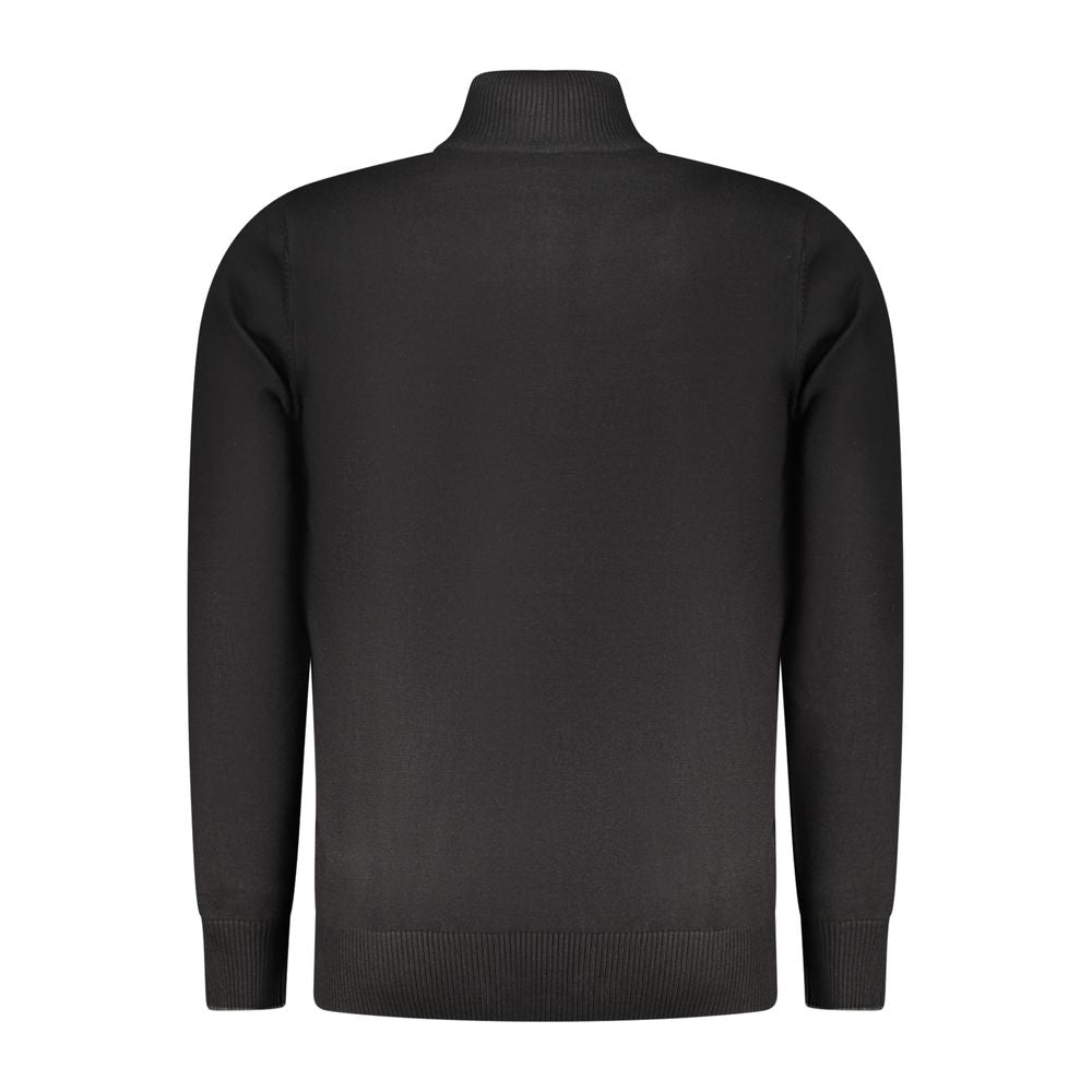 Black Viscose Men's Sweater - ventzia