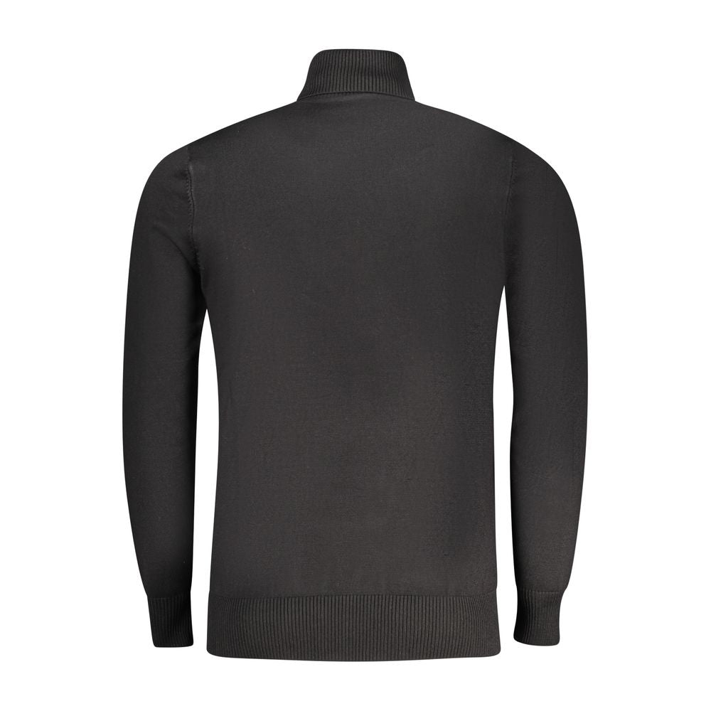 Nero Viscosa Men Sweater - ventzia