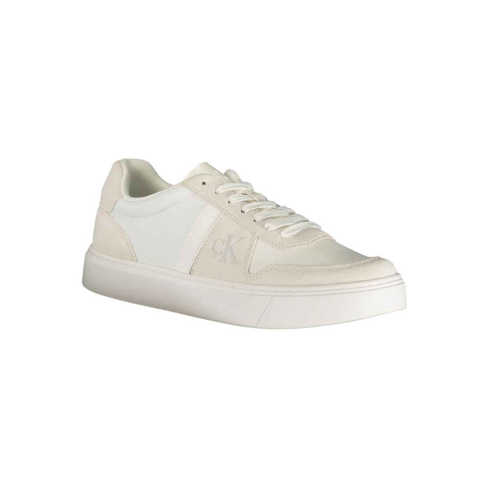 Bianco Polyester Mens Sneaker - ventzia