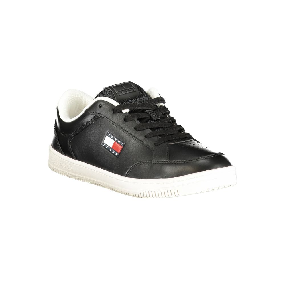 Black Polyurethane Men Sneaker - ventzia