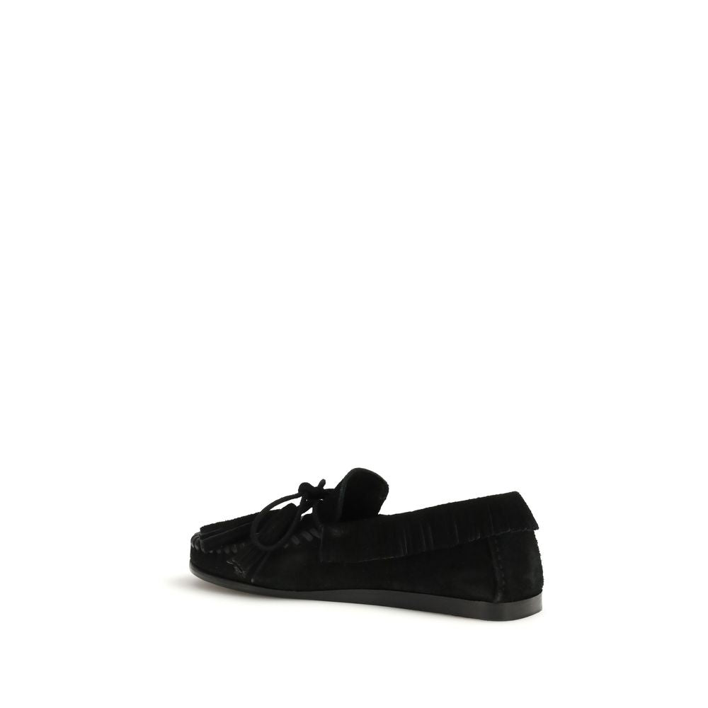 Black Calf Leather Bos Taurus Slip-On Loafers - ventzia