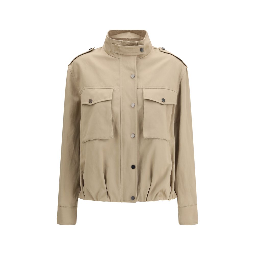 Beige Cotton Coat - ventzia