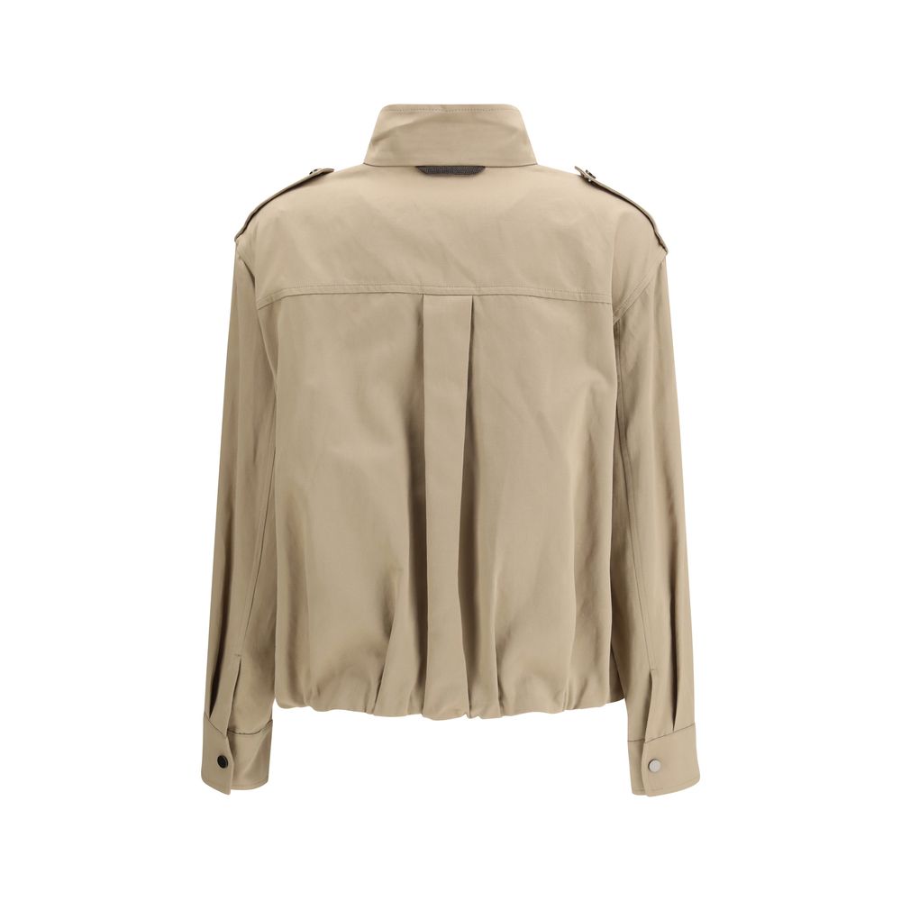 Beige Cotton Coat - ventzia