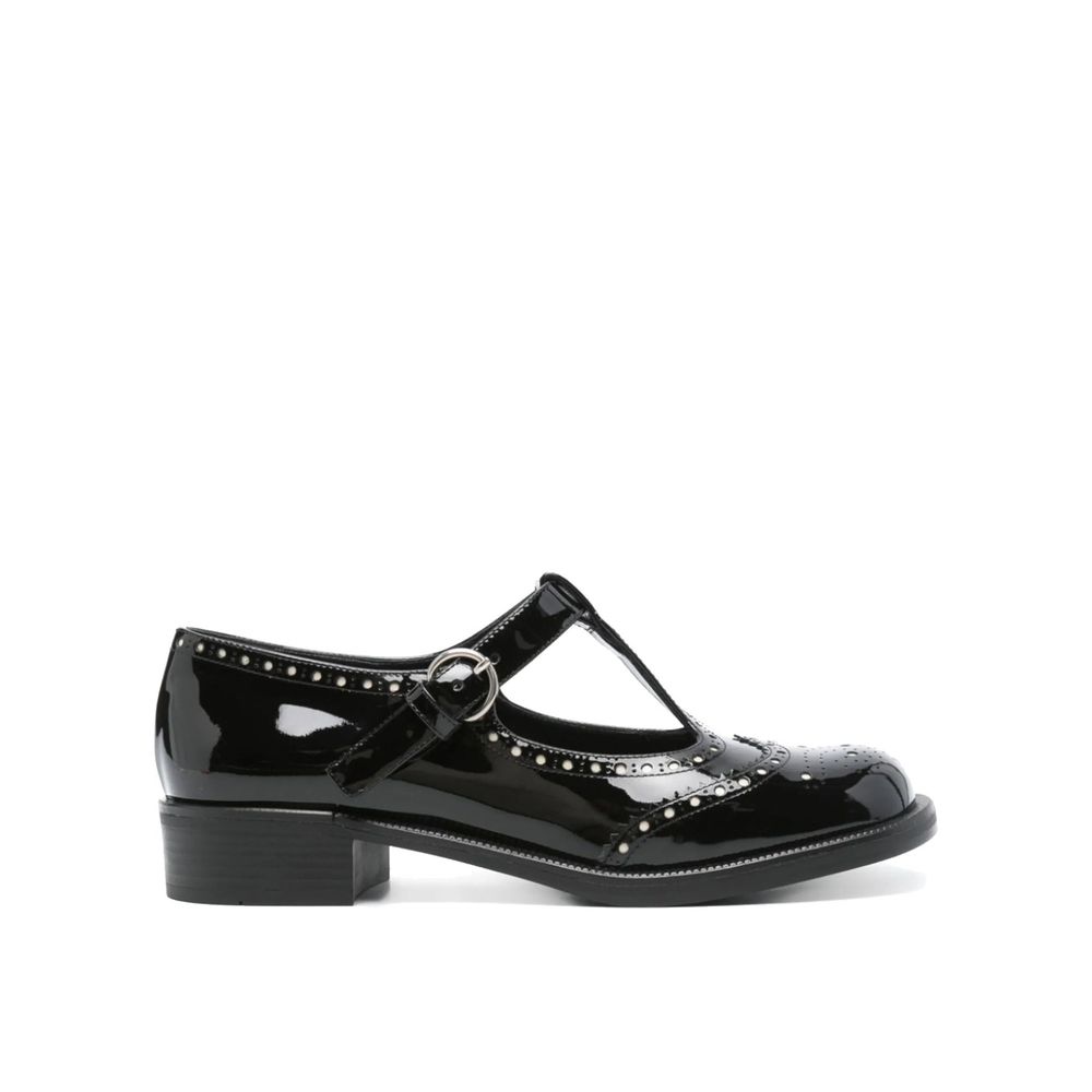 Black Calfskin Ballet Flats - ventzia