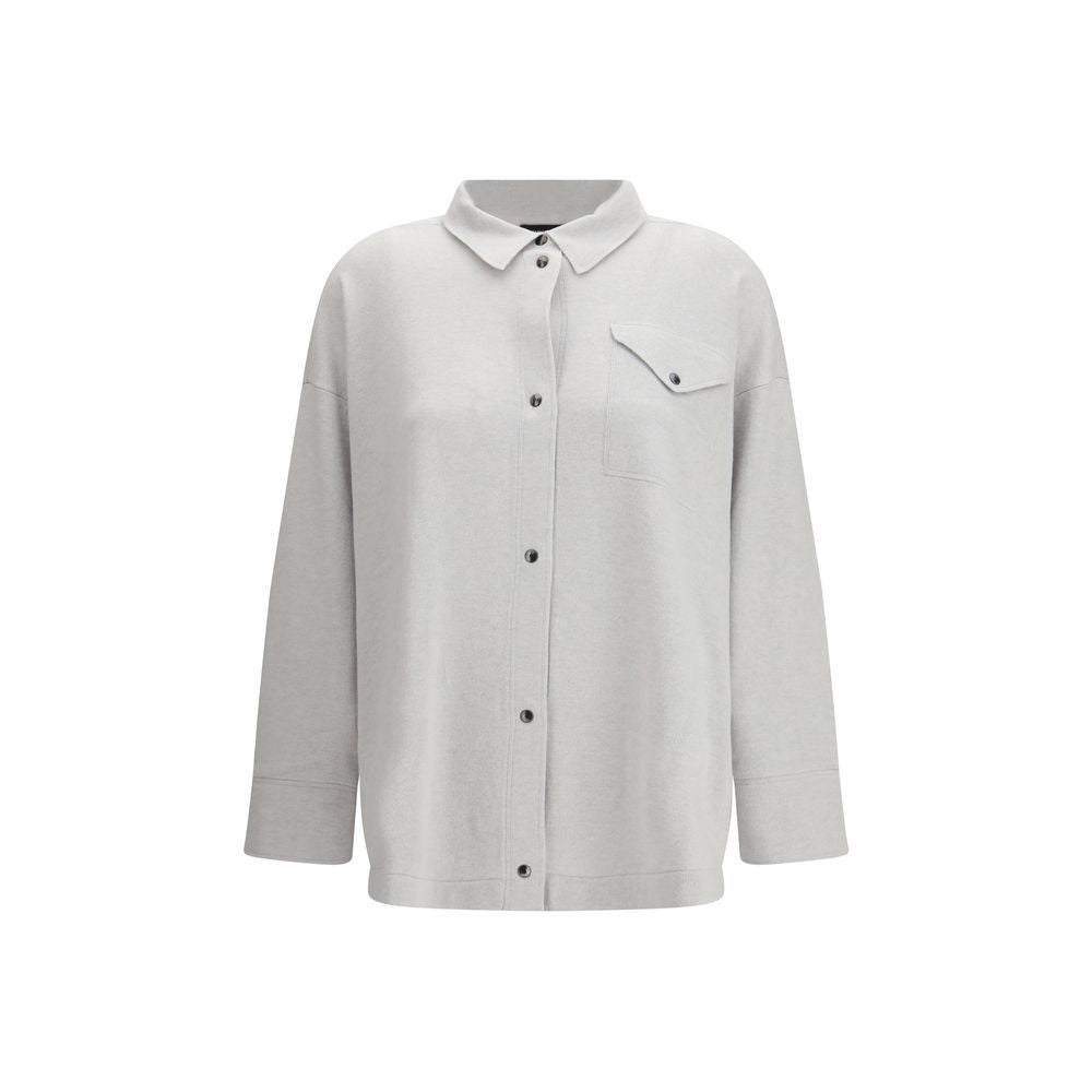 Gray Fleece Wool Shirt - ventzia