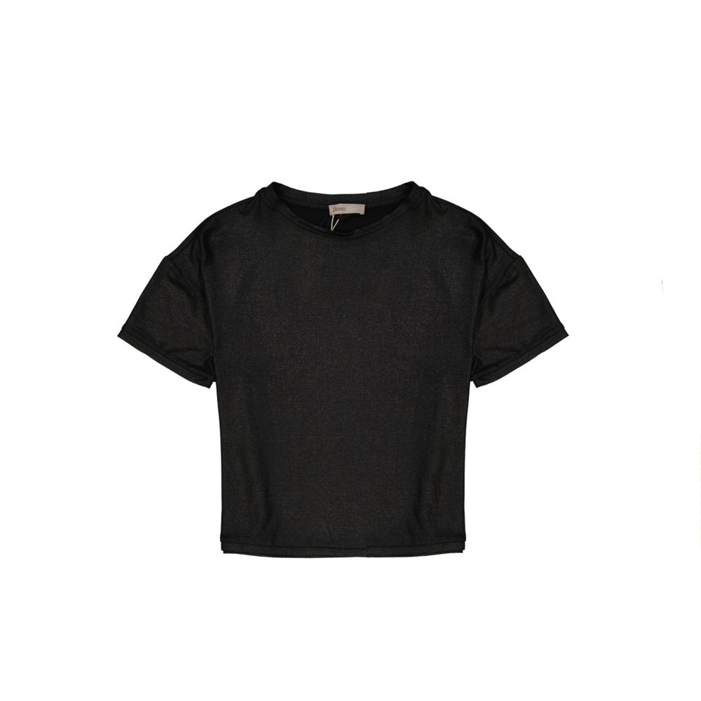 Black Elastane T-Shirt - ventzia