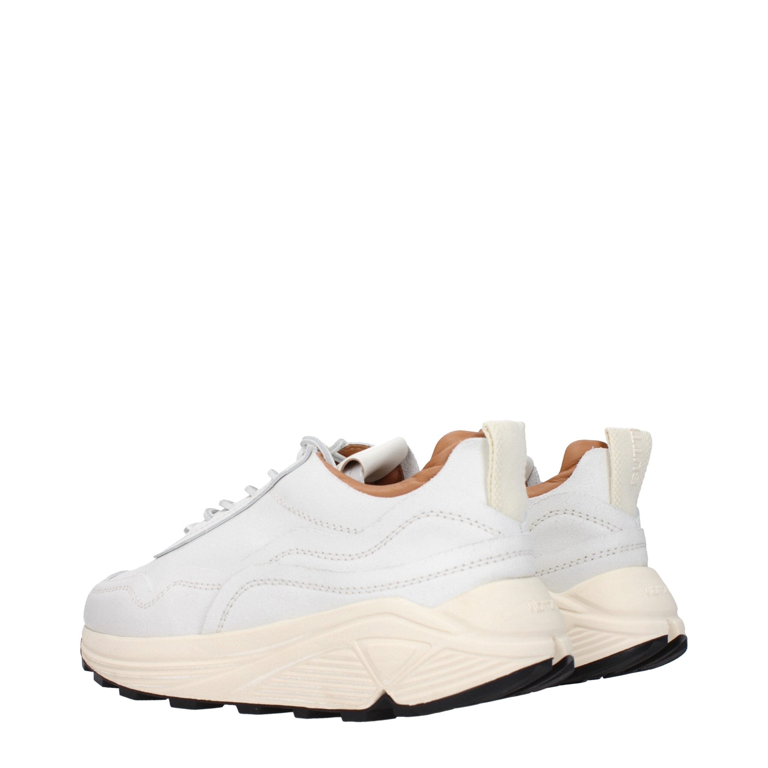 White Leather Chunky Sneakers - ventzia