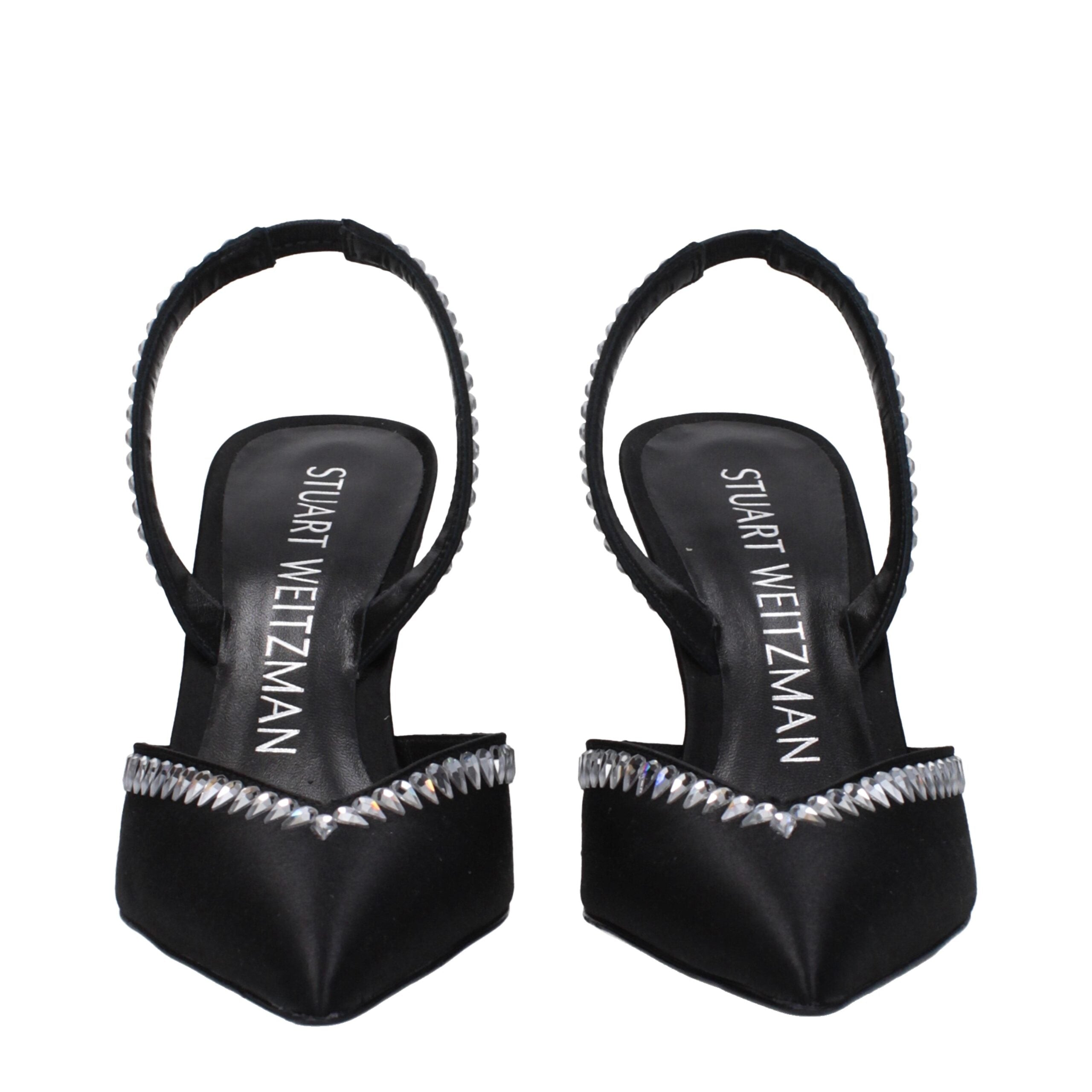 Black Satin Stiletto Heel Sandals - ventzia