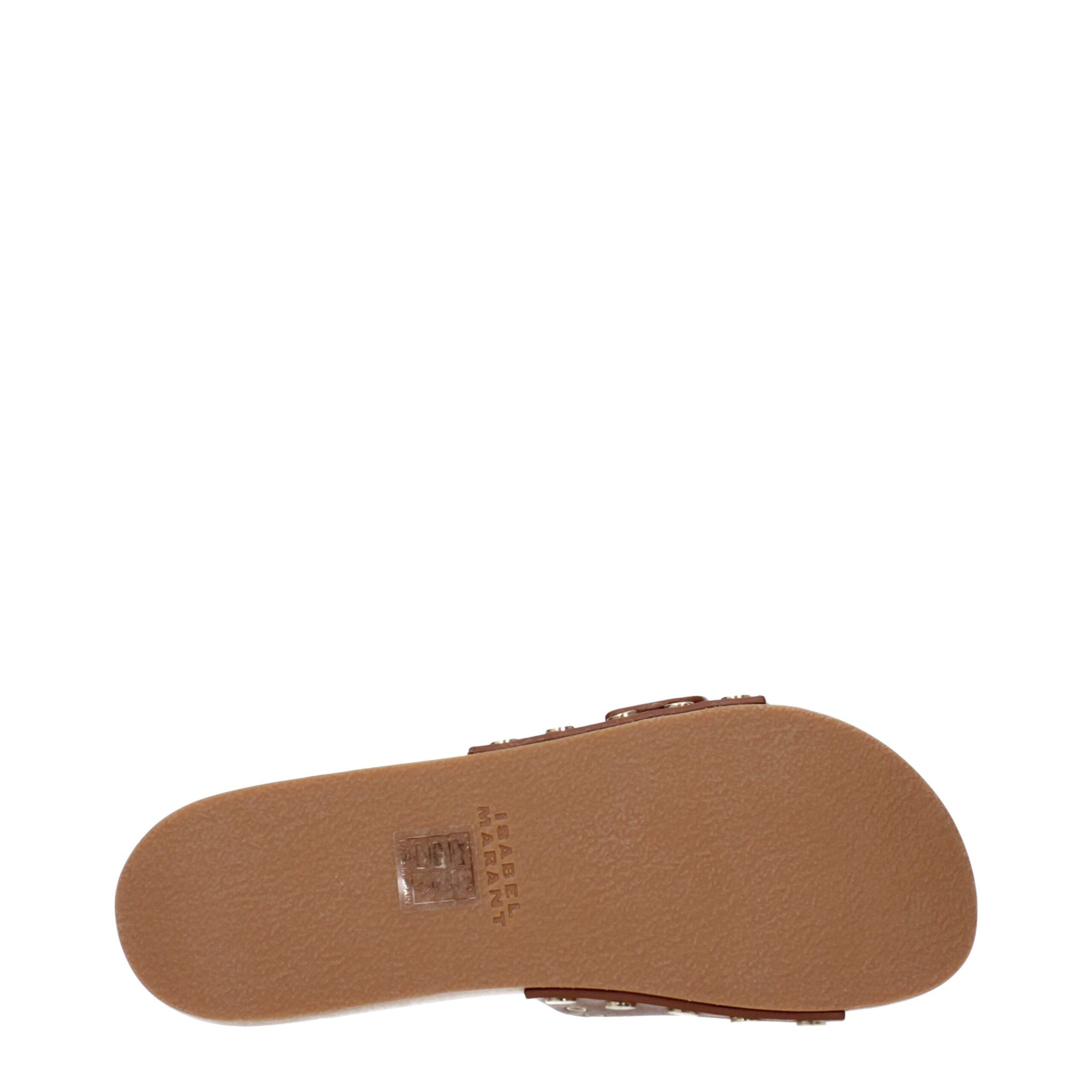 Brown Leather Slippers - ventzia