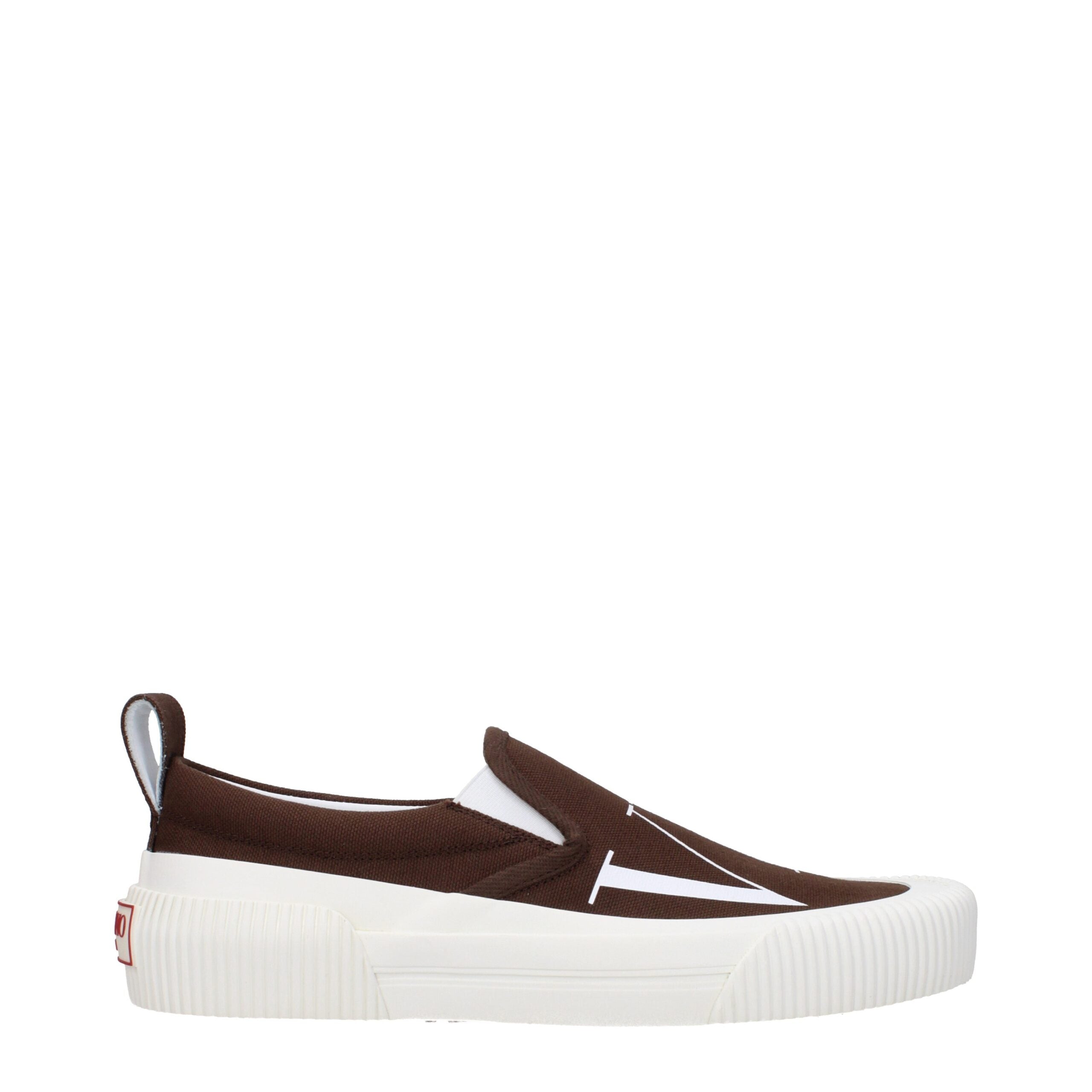 Brown Fabric Slip-On Loafers - ventzia