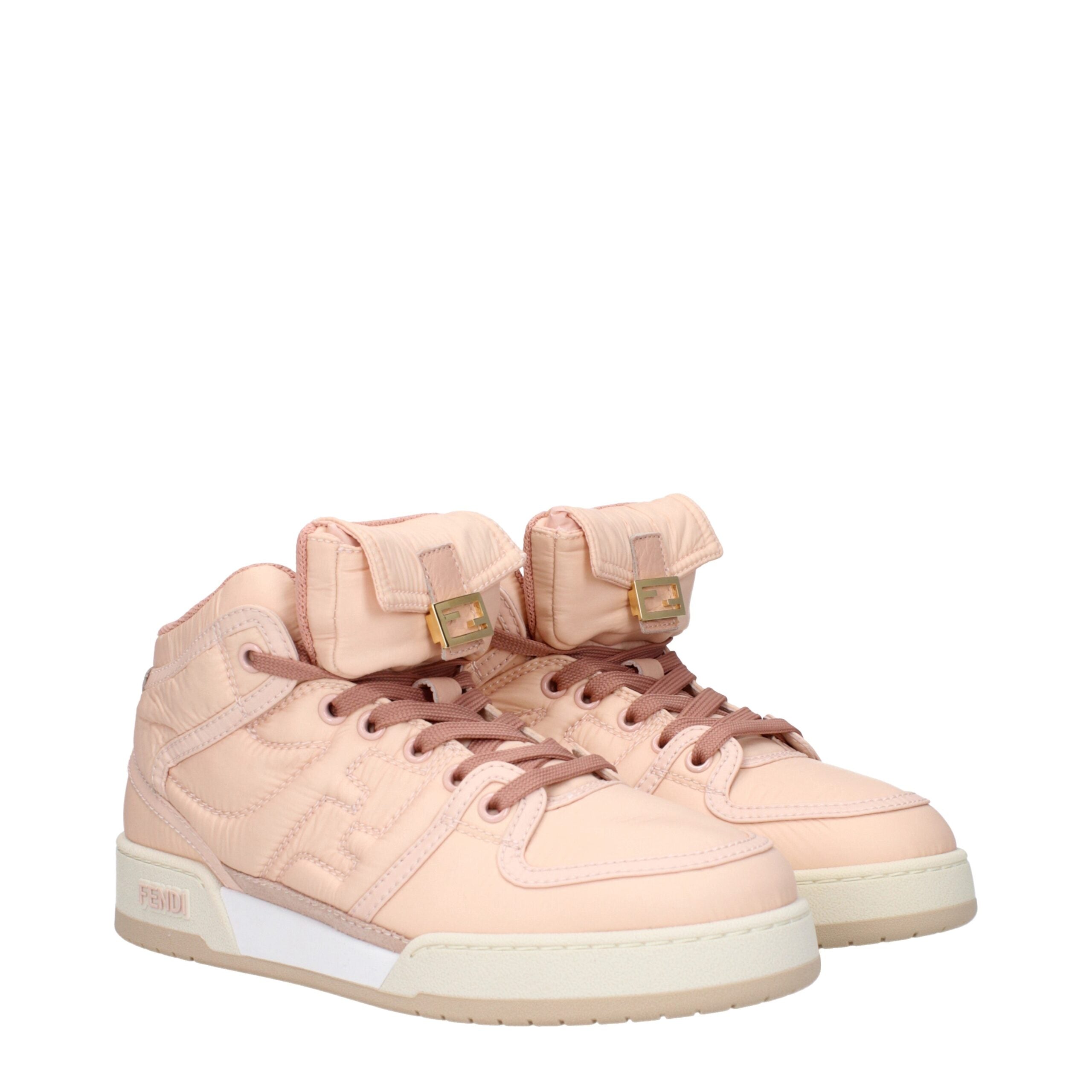 Pink Nylon High Top Sneakers - ventzia