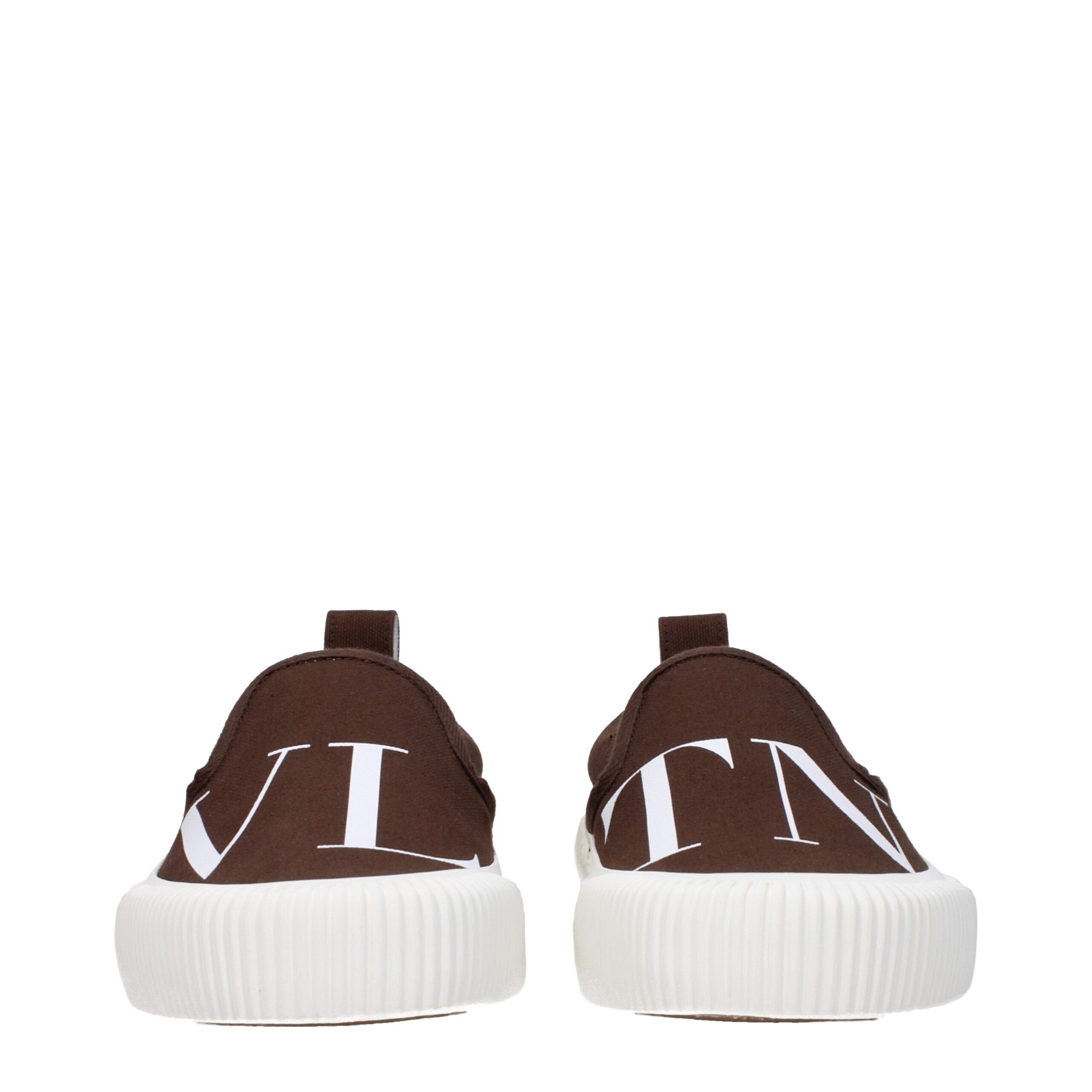Brown Fabric Slip-On Loafers - ventzia