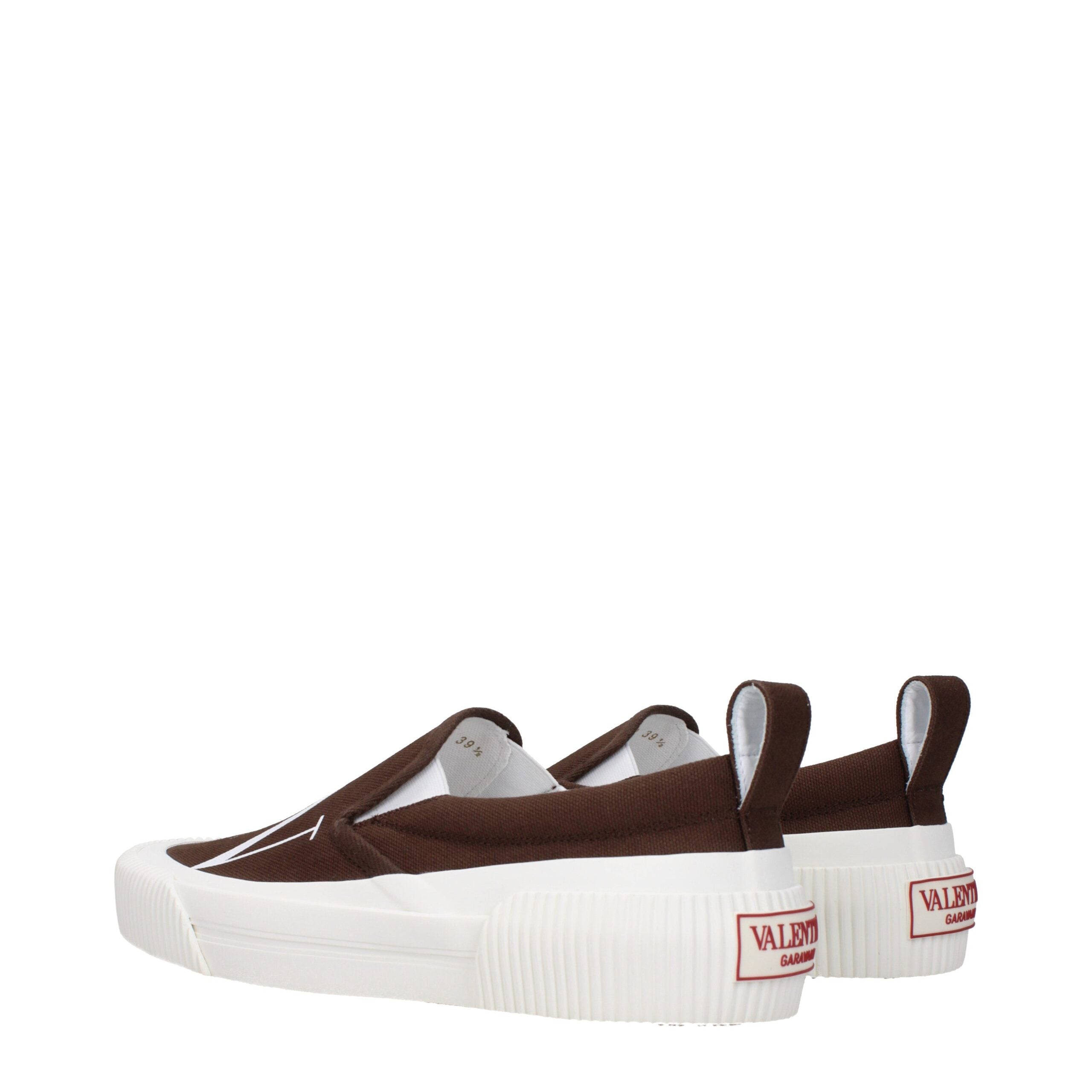 Brown Fabric Slip-On Loafers - ventzia