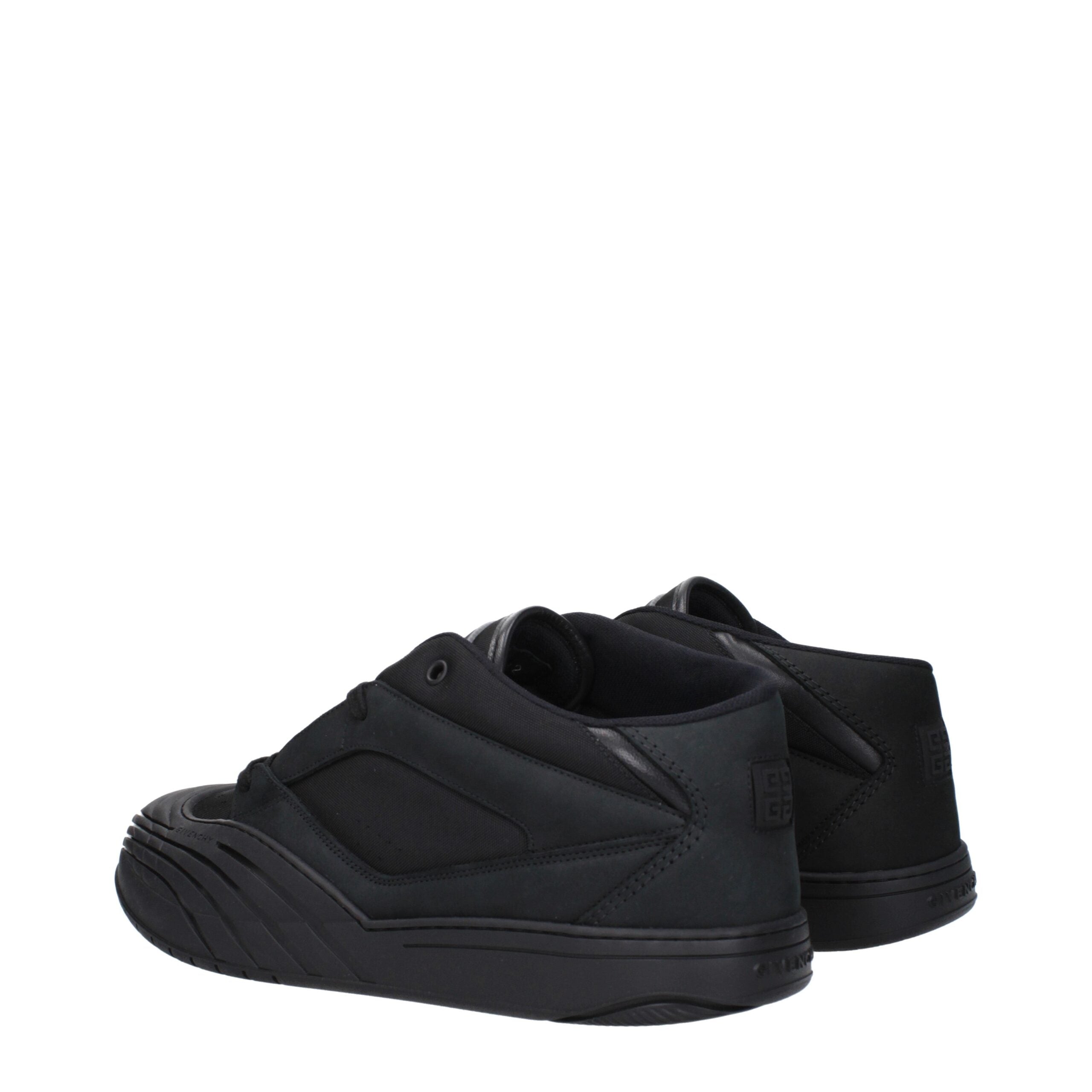 Black Fabric Low Top Sneakers - ventzia