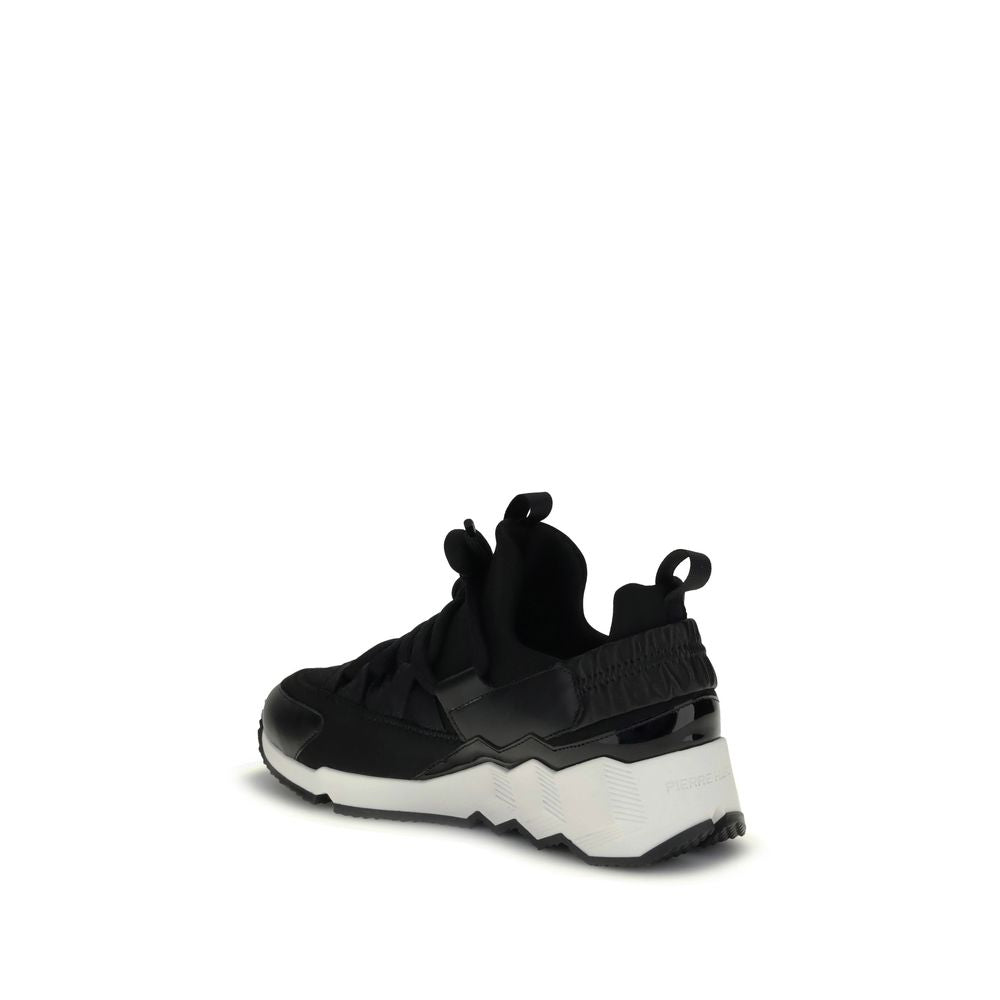 Black Neoprene Athletic Sneakers - ventzia