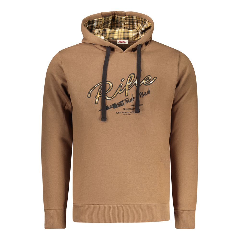 Marrone Cotton Men Sweatshirt - ventzia