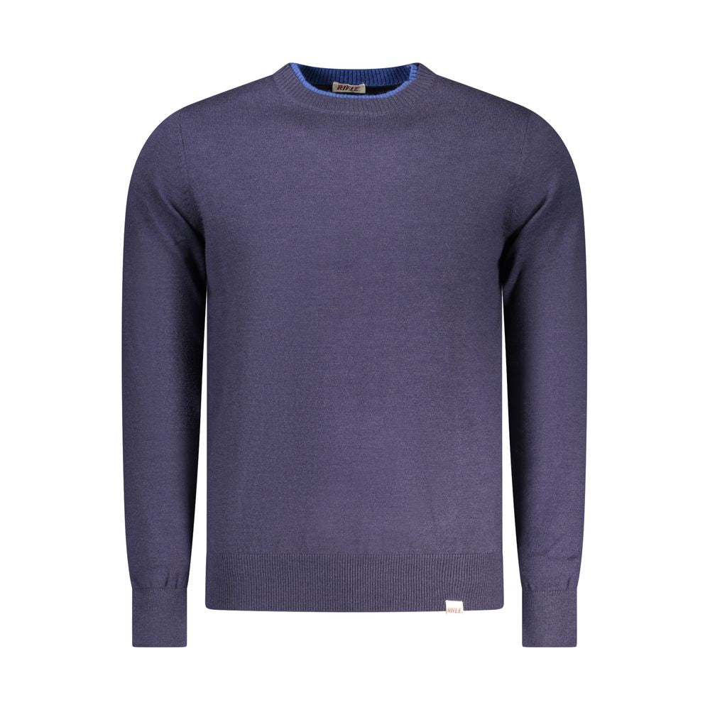 Blue Polyester Men's Sweater - ventzia