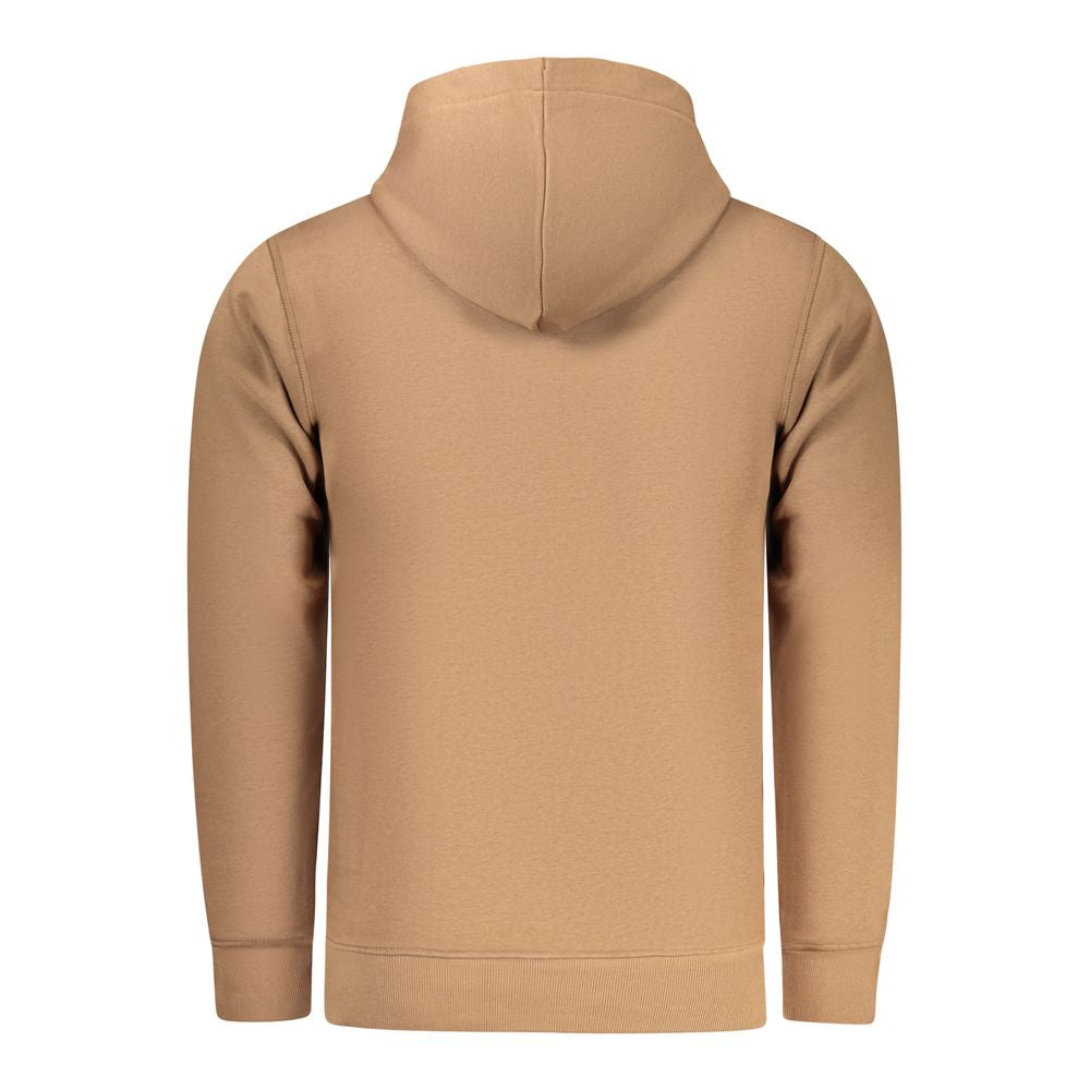 Marrone Cotton Men's Hoodie - ventzia