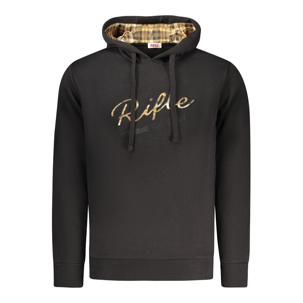 Black Cotton Men's Sweatshirt - ventzia