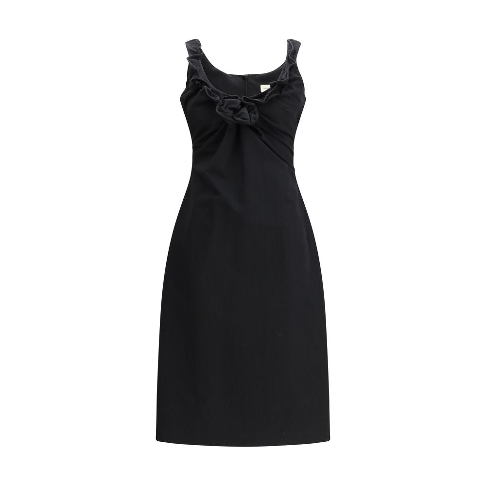 Black Cotton Casual Dress - ventzia