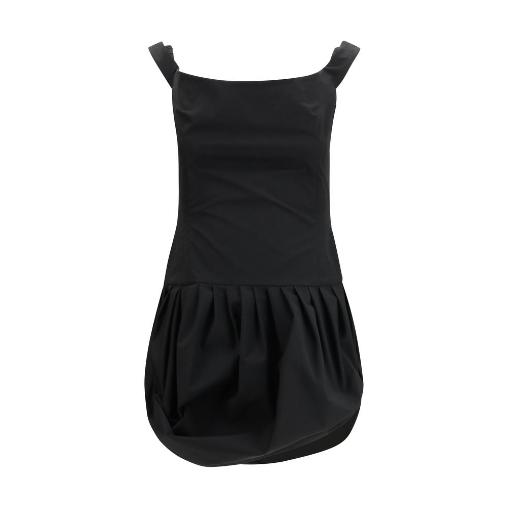 Black Polyester Casual Dress - ventzia