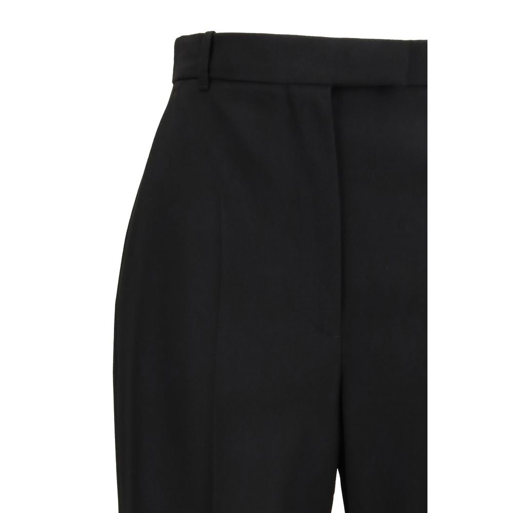 Black Cotton Dress Pants - ventzia