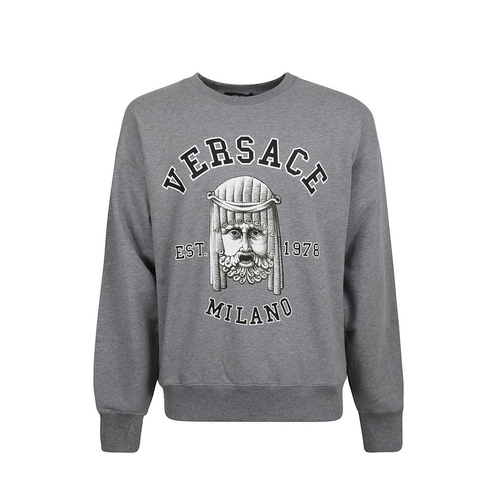 Gray Cotton Sweatshirt - ventzia