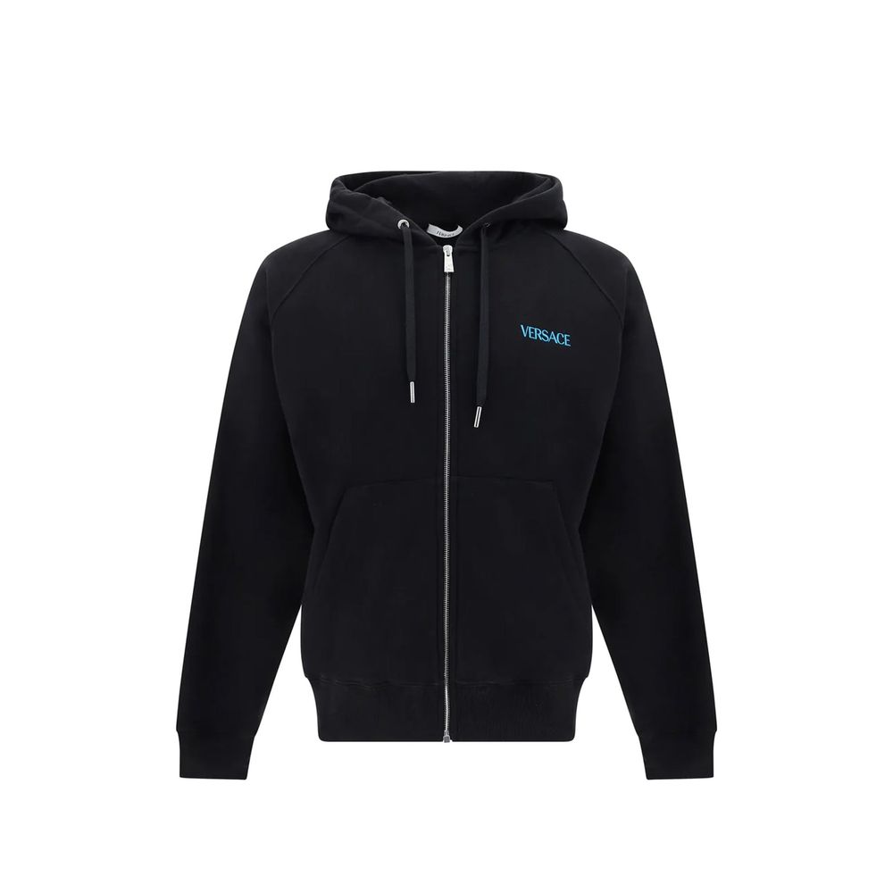 Black Cotton Sweatshirt - ventzia