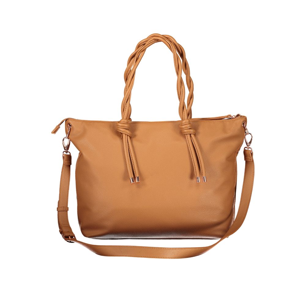 "Marrone Polyurethane Womens Handbag" - ventzia