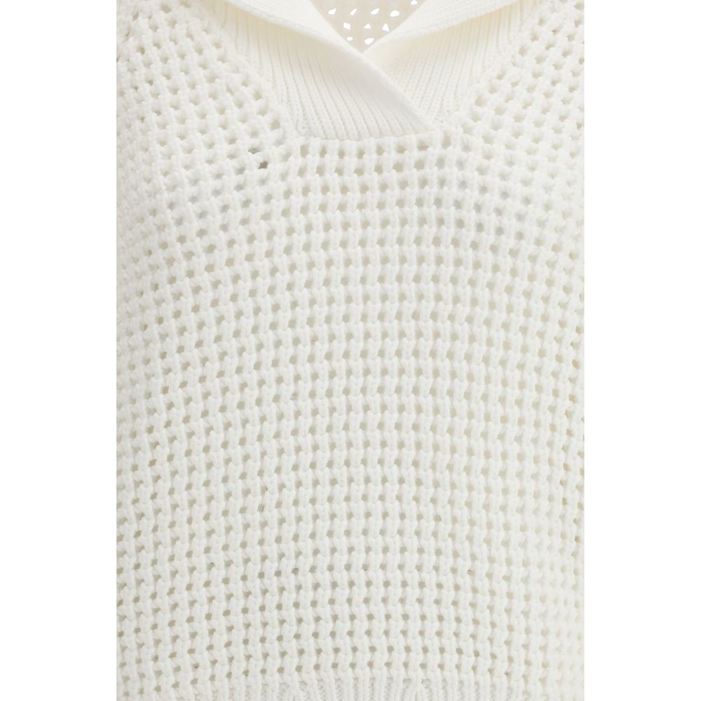 White Cotton Sweatshirt - ventzia