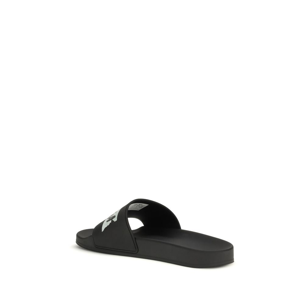 Black Rubber Sandals - ventzia
