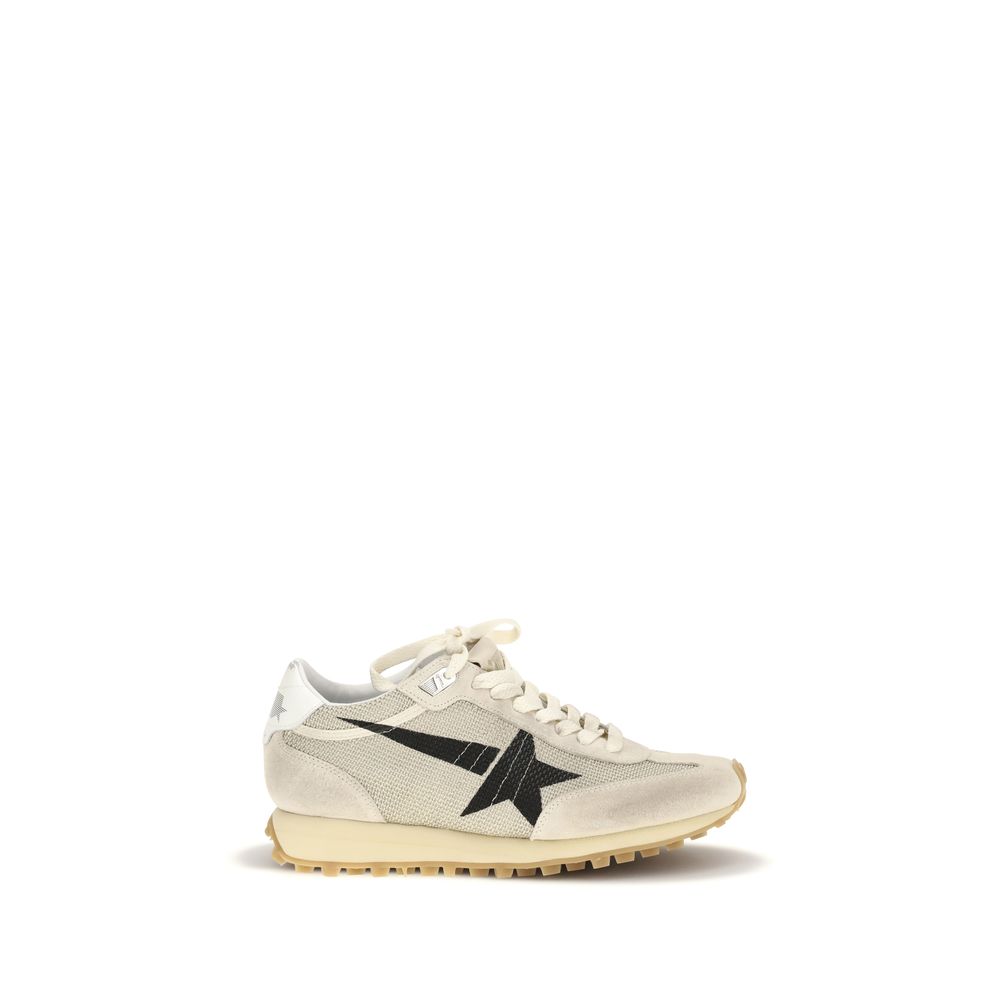 Beige Calf Leather Bos Taurus Athletic Sneakers - ventzia
