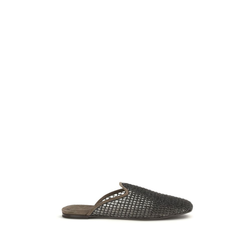 Gray Calf Leather Bos Taurus Mules - ventzia