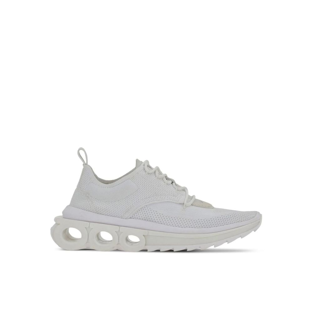White Nylon Athletic Sneakers - ventzia