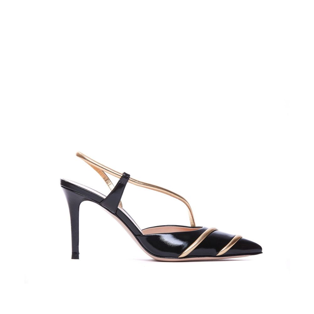 Black Lamb Leather High Heel Pumps - ventzia