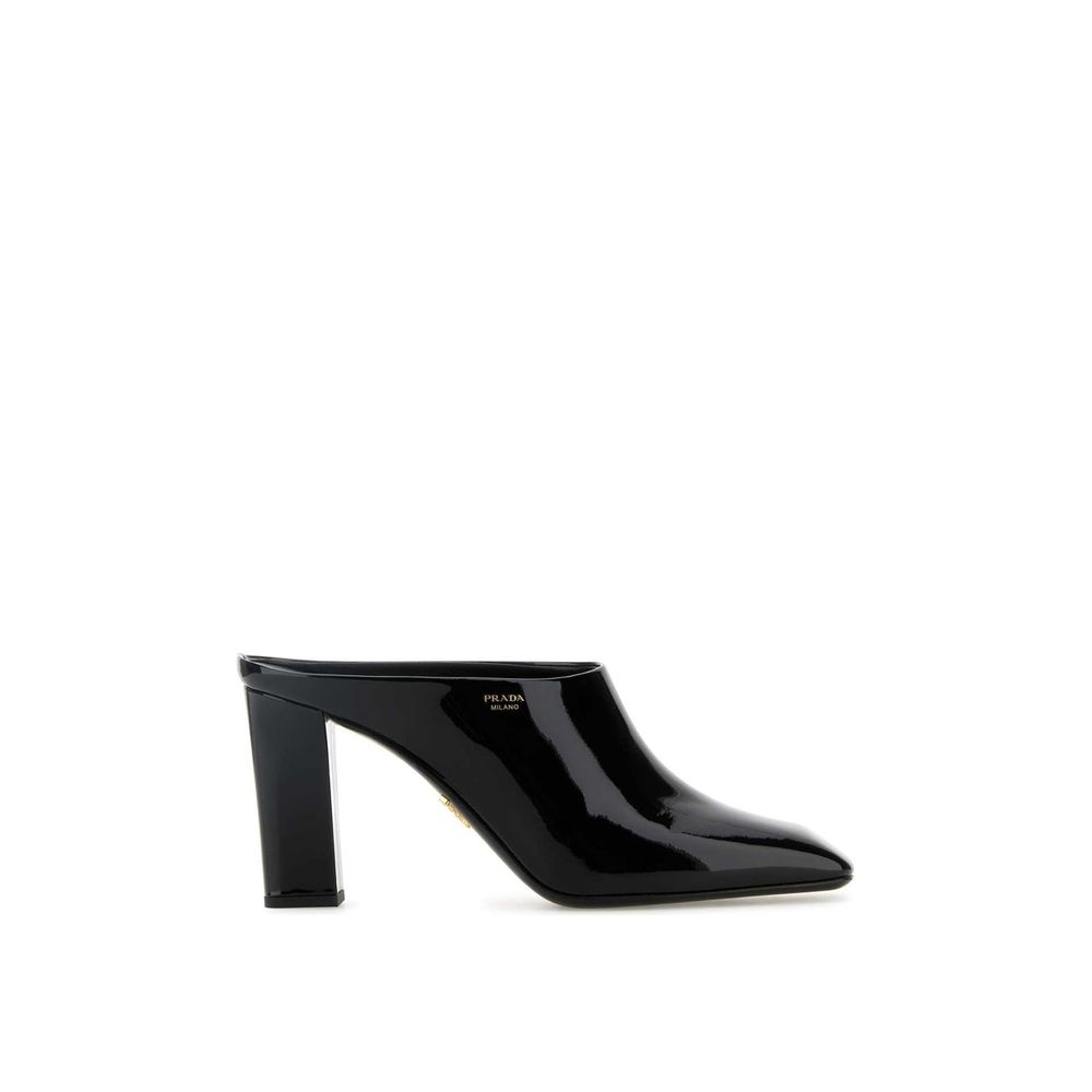 Black Calfskin Mules - ventzia