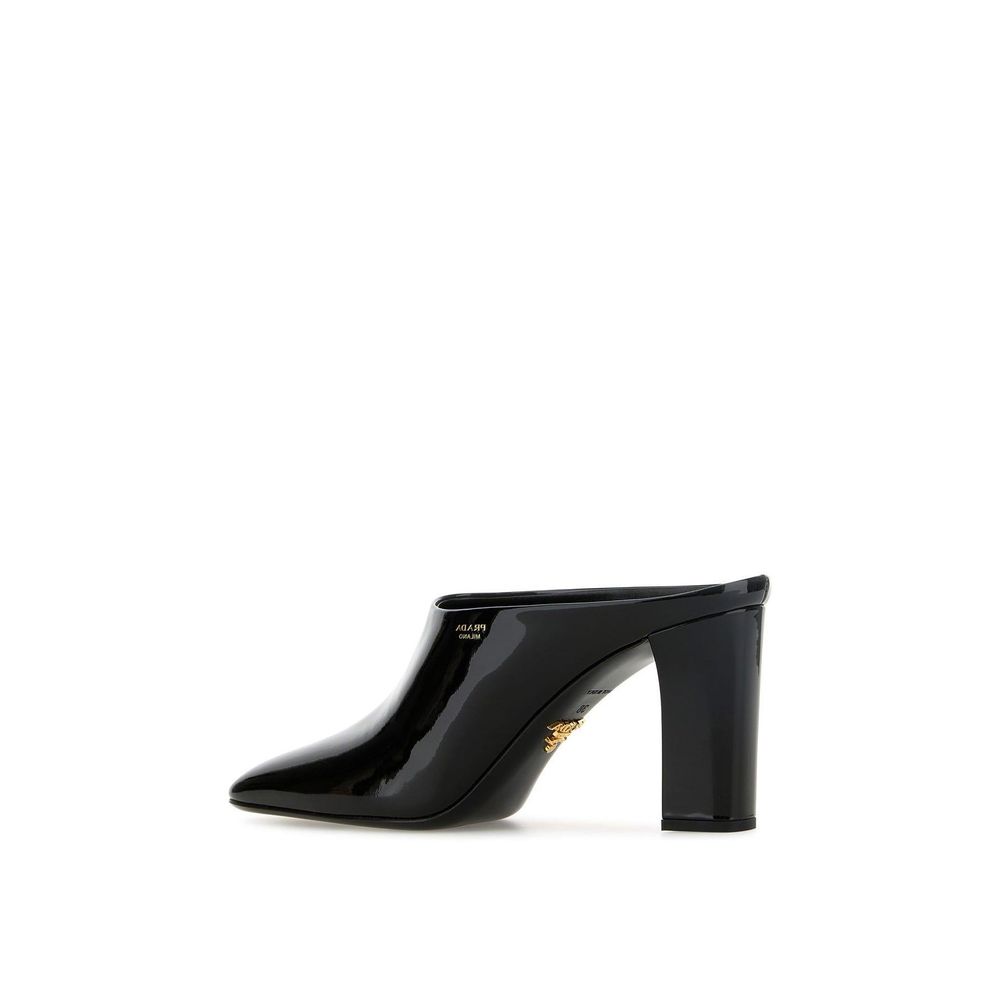 Black Calfskin Mules - ventzia
