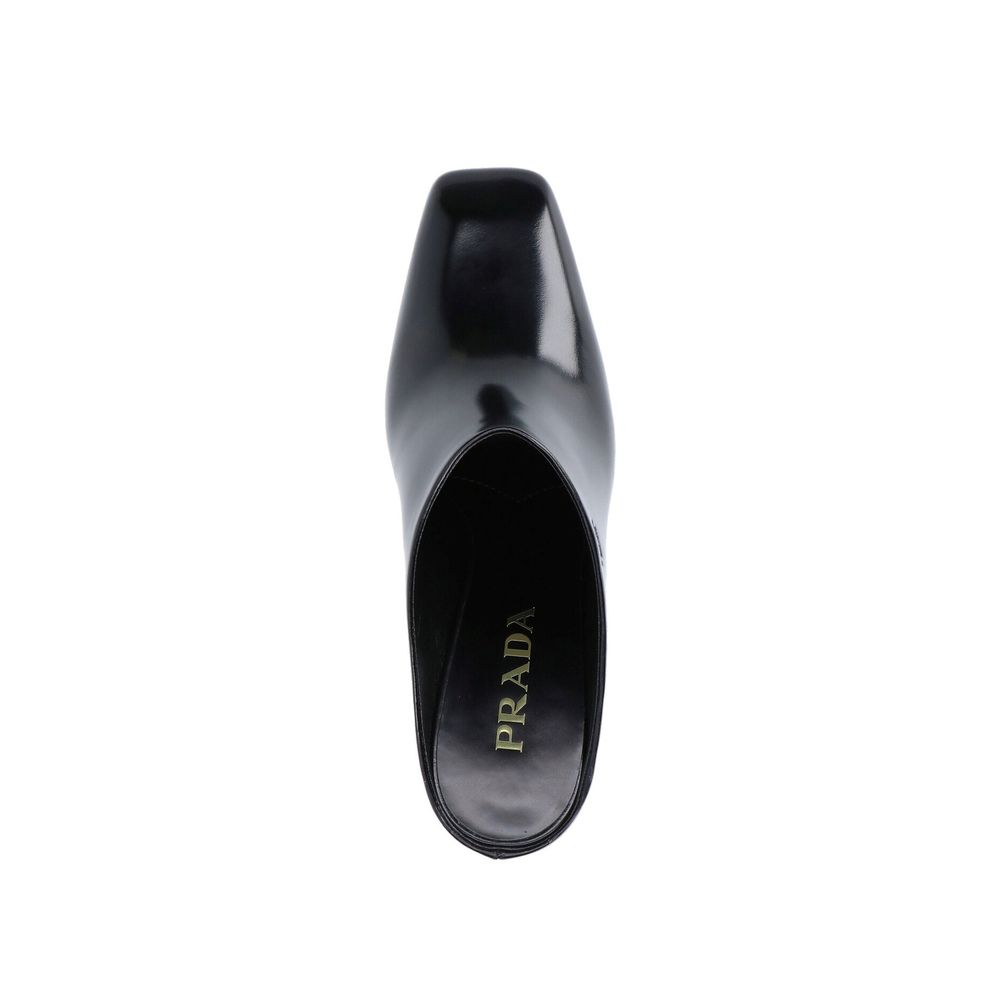 Black Calfskin Mules - ventzia
