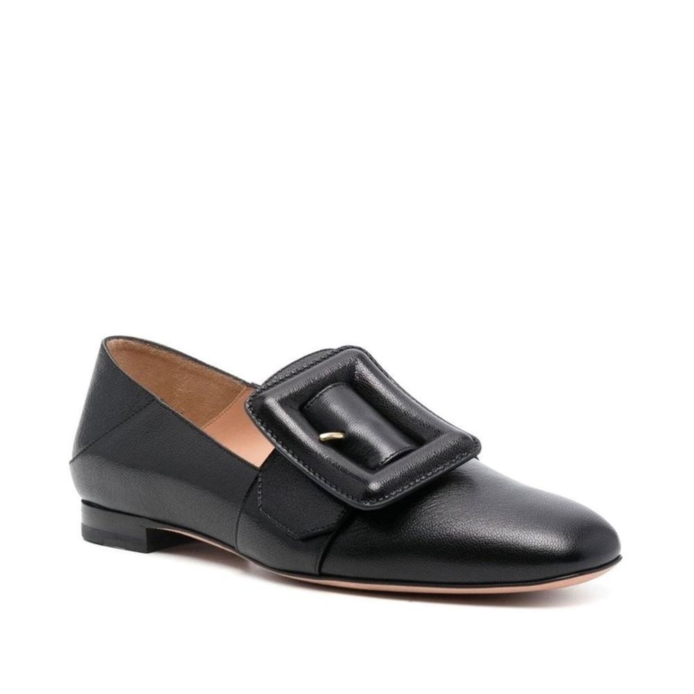 Black Calfskin Slip-On Loafers - ventzia