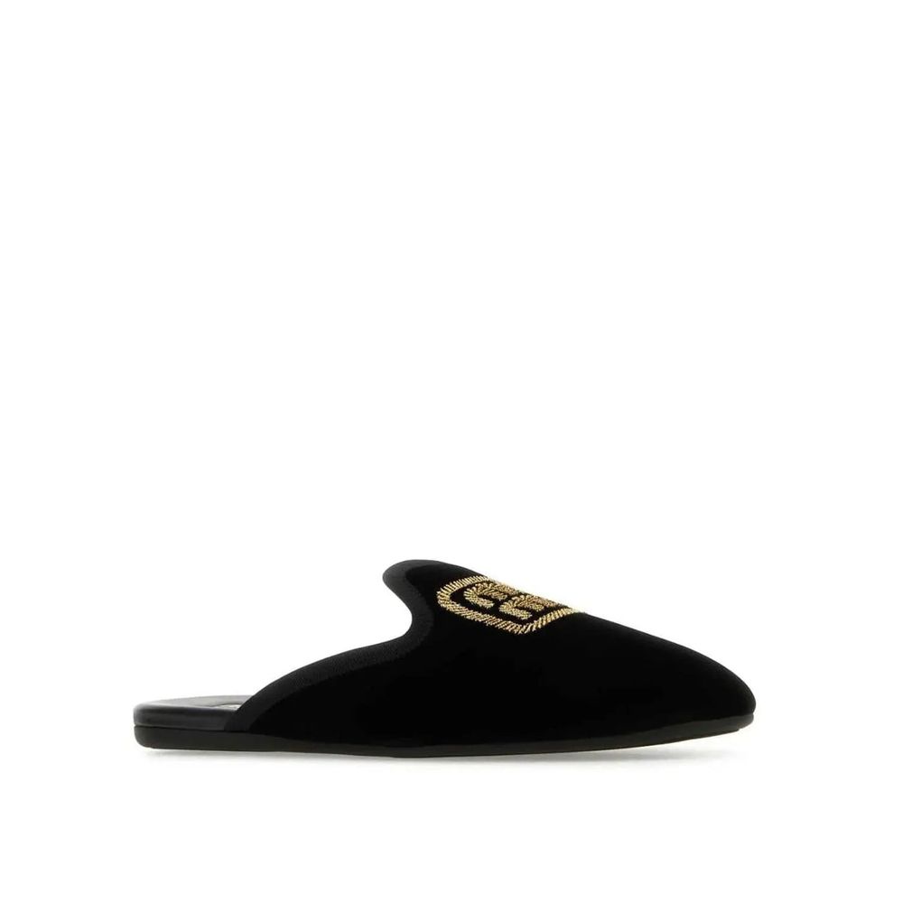 Black Calfskin Mules - ventzia