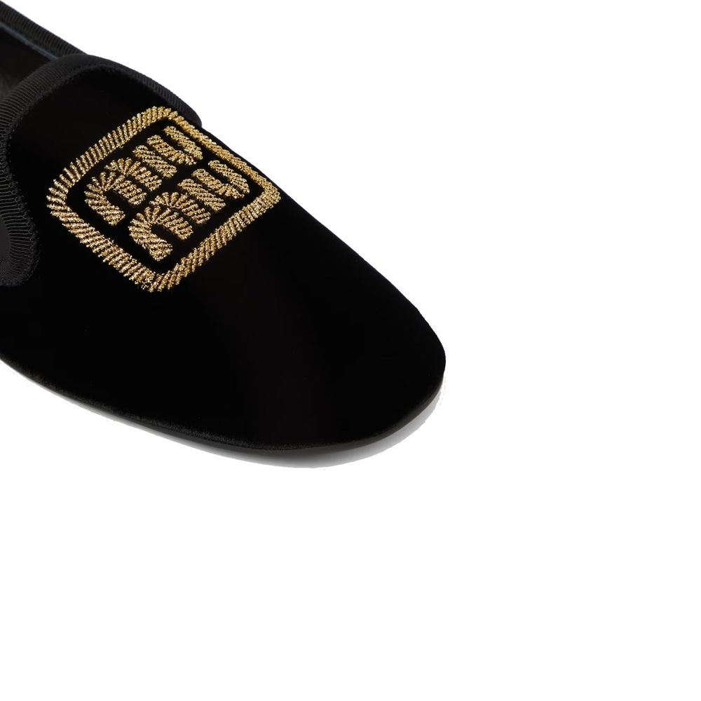 Black Fabric Flats - ventzia