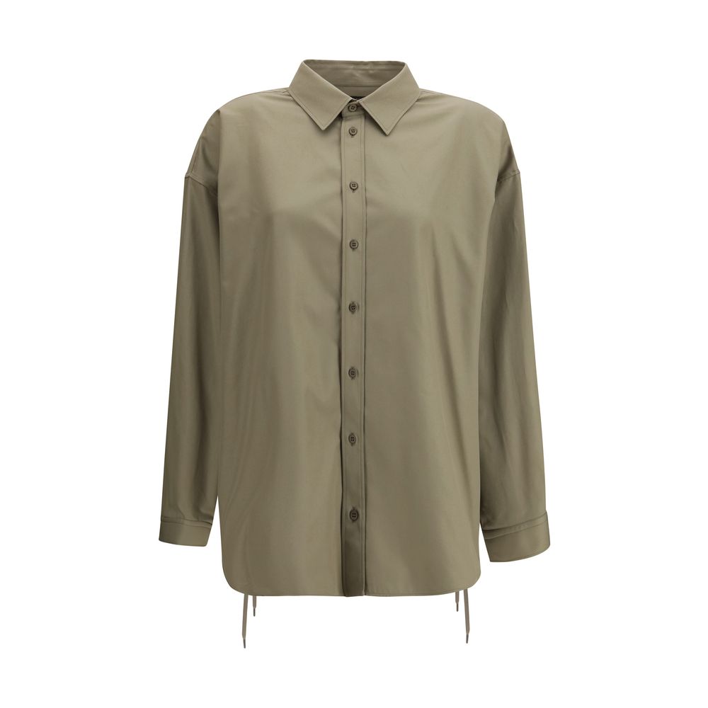 Beige Cotton Shirt - ventzia