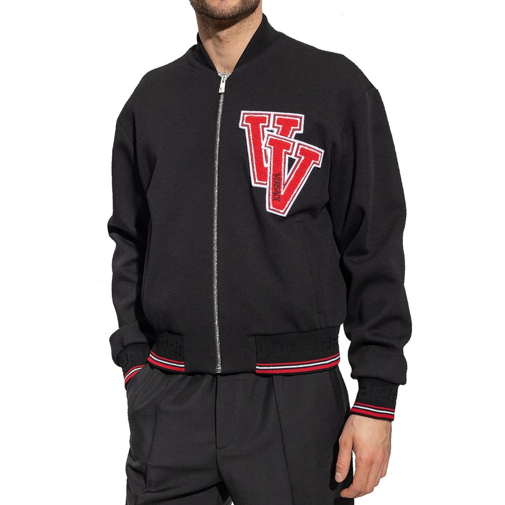 Black Virgin Wool Bomber - ventzia