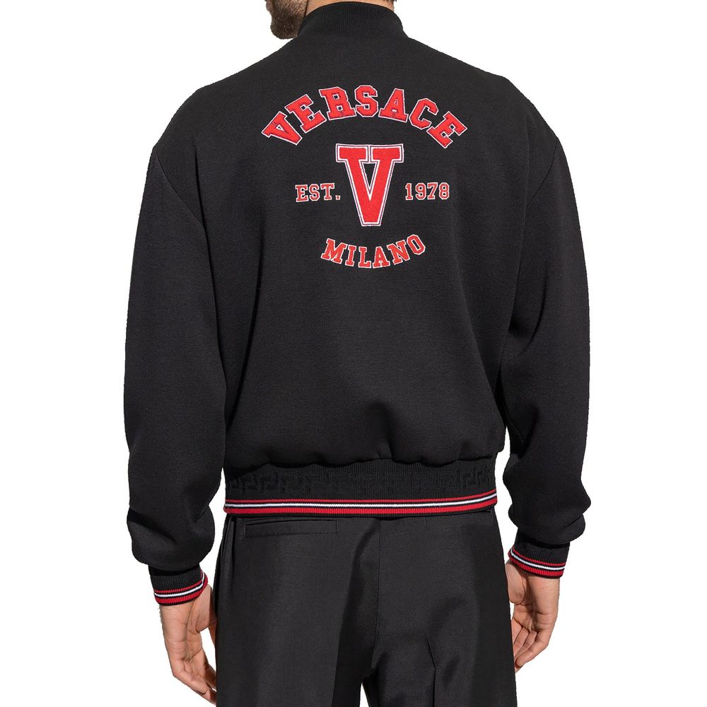 Black Virgin Wool Bomber - ventzia