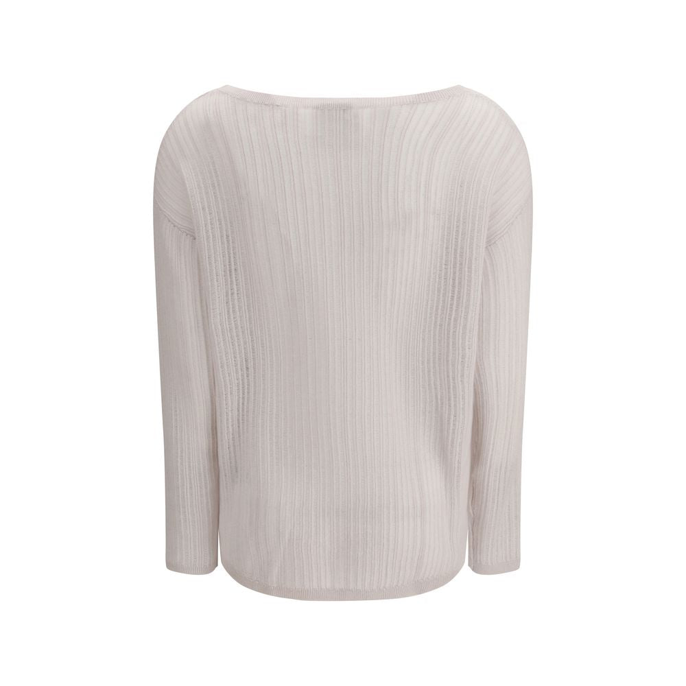 White Cashmere Sweater - ventzia