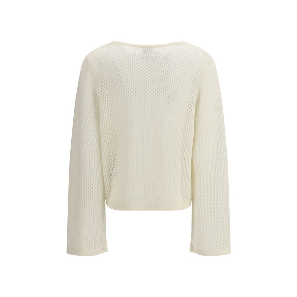 White Fleece Wool Sweatshirt - ventzia